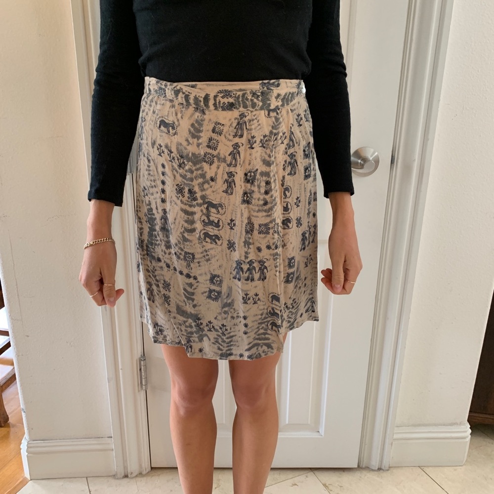 Vintage high waisted mini wrap skirt